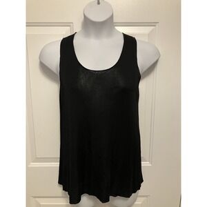 Eileen Fisher Sz Large Black‎ Sleeveless Tank Top Shirt Cami Shell Scoop Neck
